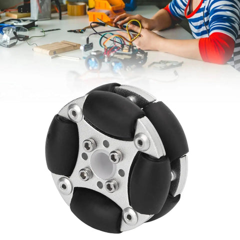 Omnidirectional 48mm Double Aluminum Alloy Wheel For Robotics And Robotic Competition 360 Degree Rotatable 3kg Load Capacity Low Slip Durable