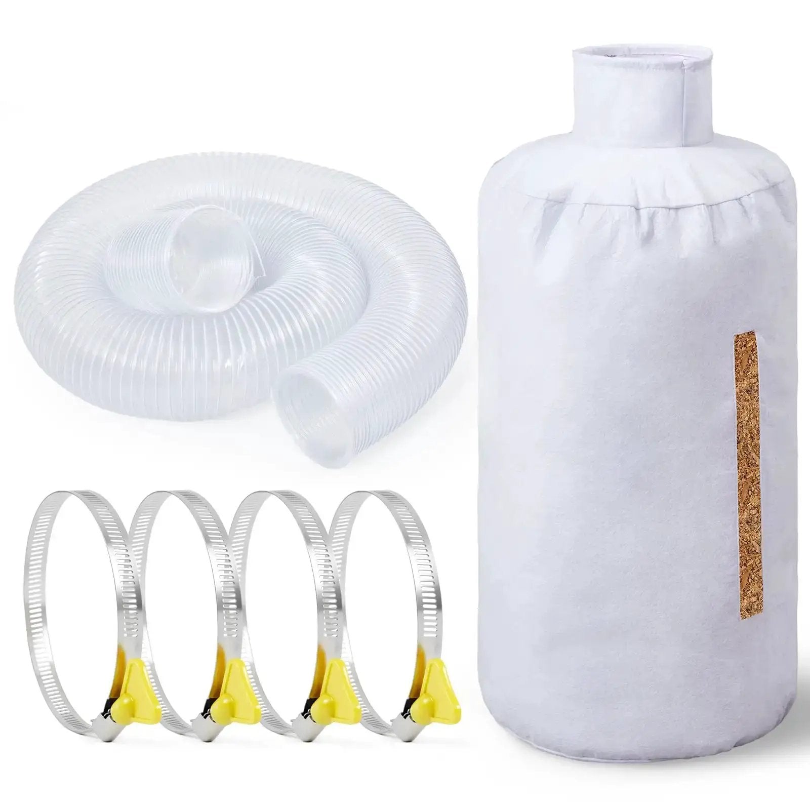 Dust Collection Kit With Heavy PVC 4 Inch Hose 10 Ft L...