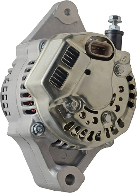 Replacement Beefed Up Alternator For Toyota Vehicles 12V 60Amp CW Rotation With IR Regulator And IF Fan, rear view