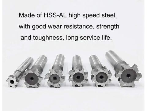 Set of Heavy Duty T Slot End Mill Cutters for Molding Steel and Alloys NACX HSS AL High Speed Steel