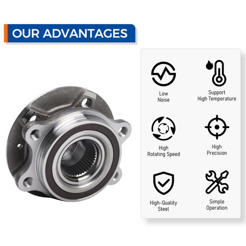 Front And Rear Wheel Hub Bearing Assembly For Audi A4 A5 A6 RS5 RS7 Quattro Allroad Q5 SQ5 S4 S5 S6 S7 S8 513301 Compatible