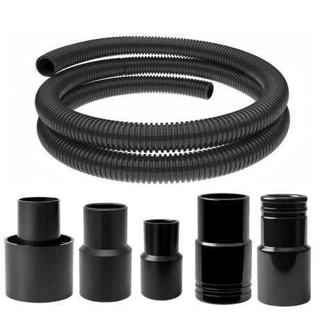 10 Ft Dust Collection Hose Kit For Power Tools And Shop Vacuums With 5 Fittings Universal Fit For Table Saws Drills Sanders And More