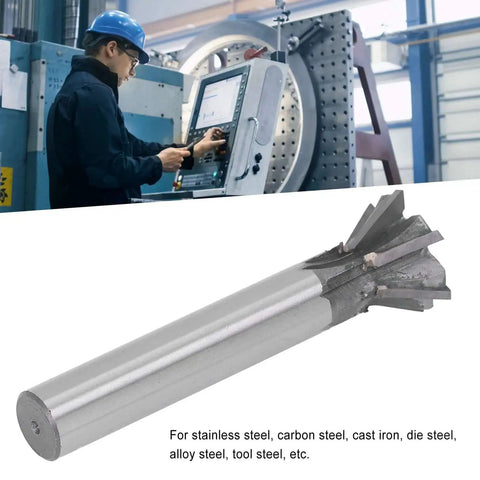 60 Degree Dovetail Cutter With 6 Flutes Carbide End Mill, Straight Shank, 30mm And 1.2in Slotting Milling Cutter in use