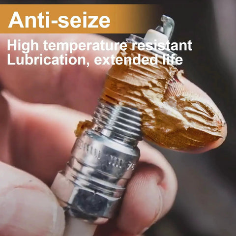 Application of Copper Anti Seize Thread Lubricant For High Temp Automotive And Marine Use With Brush Gearhead Approved on spark plug