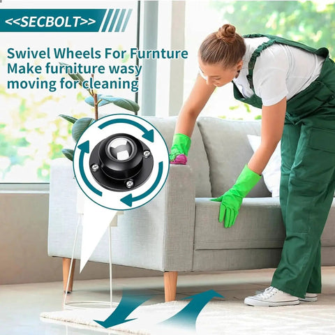 Person using sofa equipped with Self Adhesive Caster Wheels 1 Inch For Furniture And Kitchen Appliances Stainless Steel Swivel Anti Rust Universal Wheel For Bucket Storage Bins 28 Lbs Load Capacity Per Roller 4 Pack.
