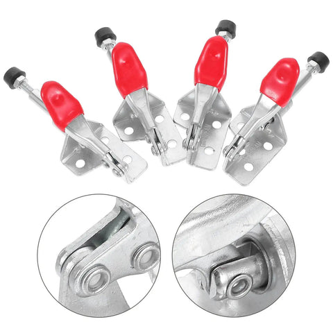 Four Pack Tough As Nails Quick Release Toggle Clamps Heavy Duty Iron Hold Down Fixtures for woodworking and welding