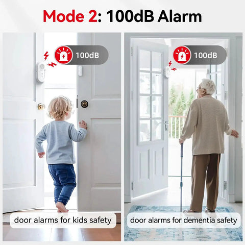 Door Window Alarms 5 Pack 125dB With Volume Control Wireless Sensors Keep Your Home Safe And Sound For Kids And Seniors Pools Offices