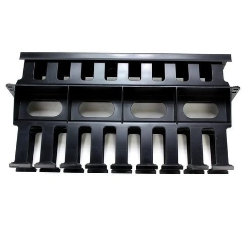 Versi Duct 2RU Front Only Horizontal Cable Management in black for 19 inch racks with 3x3 inch front access and bend radius clips
