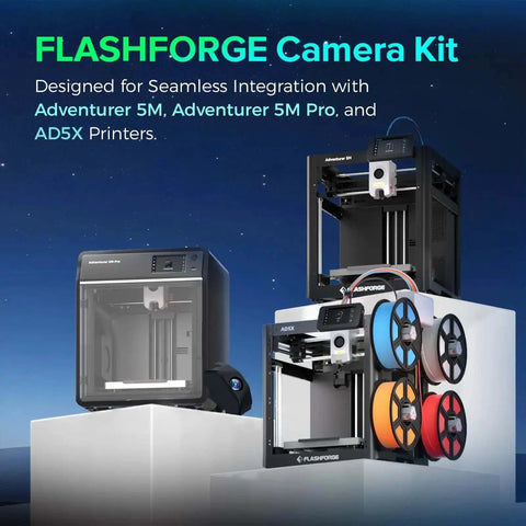 Camera Kit For Adventurer 5M Pro And AD5X 3D Printer With Real Time Live View And Remote Monitoring Compatible With Flash Maker App