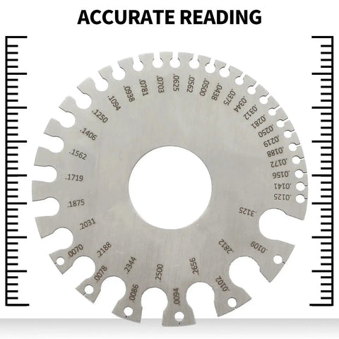 Metal Sheet Thickness Gauge Set Of 3 Dual Sided Round Gauge And Wire Gauge For Welding Stainless Steel Accurate Reading