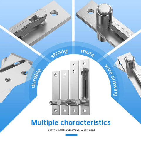 Heavy Duty Pivot Hinge For Wood Door With 360 Degree Rotation, Stainless Steel Hidden Door Hinge For Secret Doors And Bookshelves