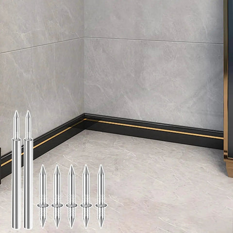 Dual Direction Skirting Nails For Baseboards With Included Sleeve Tool Double Headed Nails Deliver Mark Free Installation