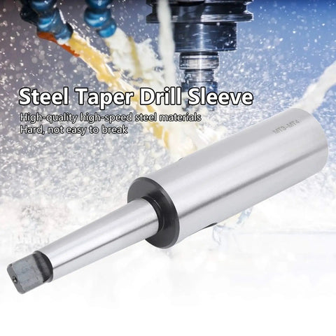 Steel taper drill sleeve adapter MT3-MT4, silver high-speed steel for CNC lathe/mill