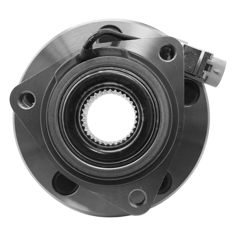 Front wheel hub bearing assembly single unit for left or right (driver or passenger side) OE-fit replacement with sensor-compatible connector