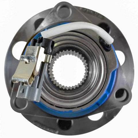 Front view of Front Wheel Bearing And Hub Assembly With ABS Sensor For Buick Century 1994 To 1996 LeSabre 1991 To 1999