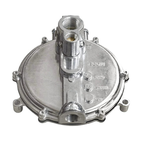 Low Pressure Propane And Natural Gas Regulator For Small Engines Imco Style 039-122, side view, industrial metal design