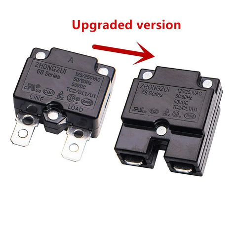 Upgraded Auto Reset Circuit Breaker For Kid Friendly Ride On Toys 15A 125 To 250Vac Two Pack Overload Protector