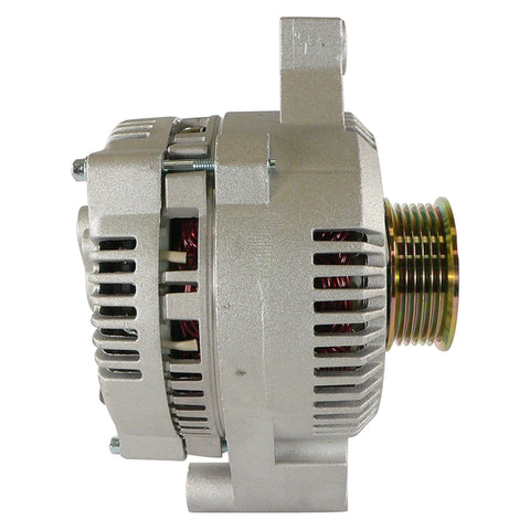 Side view of 12V 130A car alternator replacement for Ford Taurus 1990 1995 Lincoln Continental 1991 Mercury Sable 1990 1995 internal regulator