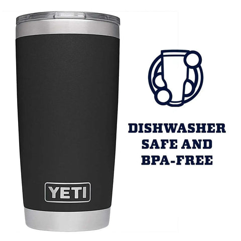 Black Rambler 20 Oz Tumbler Stainless Steel Vacuum Insulated With MagSlider Lid Dishwasher Safe and BPA-Free Design