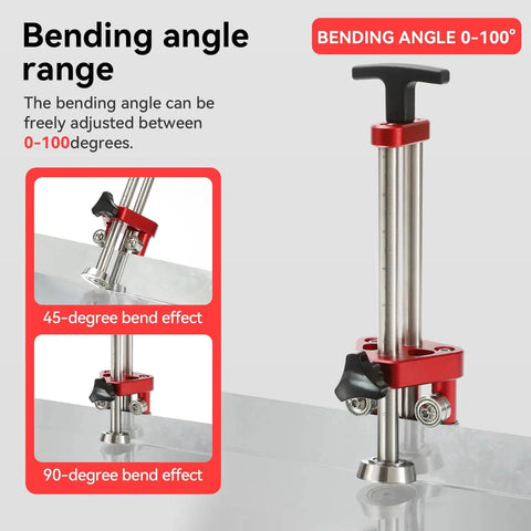 Sheet Metal Roller 1 Station Metal Bender For Roofing And Fabrication, 0-100 Degree Bend Range, Lightweight Portable 5in Tool