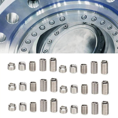 50 Piece Metric Helicoil Kit M10 X 1.5 X 2.5D Wire Thread Insert Sleeve Bushing for Thread Repair in industrial setting