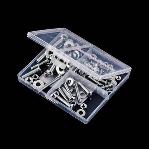 Heavy Duty Bolt Nut And Washer Kit For DIY Projects And Home Repairs, 226 Piece Assortment with 72 Bolts, 78 Nuts, and 76 Washers in box
