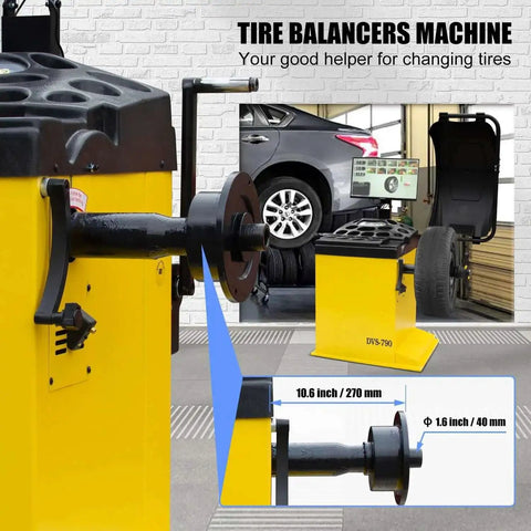 Premium Automatic Wheel Balancer With 24 Inch Color LCD Display, Auto A D Measurement, laser guide, in tire shop setting