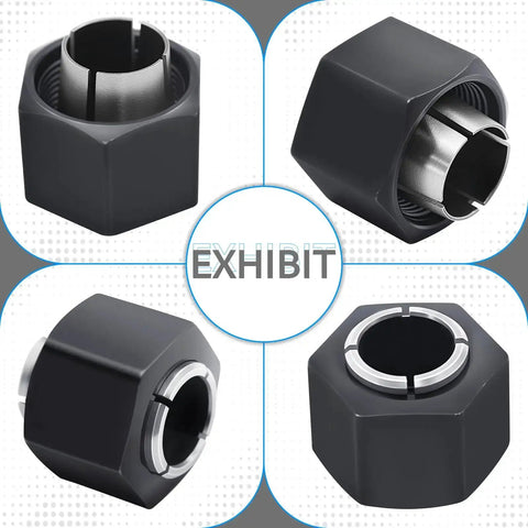 Half Inch Router Collet And Nut Replacement For DW6212 DW618 DW616 Routers Twelve Point Seven Millimeter Compatible