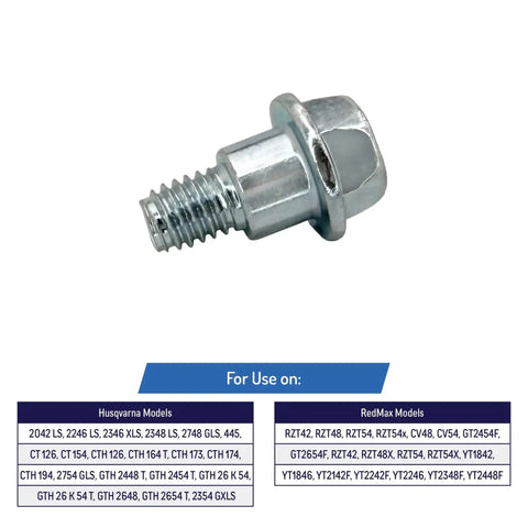 Heavy Duty Shoulder Bolt Replacement Kit Two Pack, Hardened Steel With Zinc Coating, compatible bolt shown with model compatibility