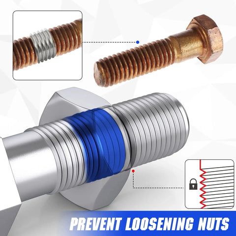 Dual Pack Blue And Red Thread Locker For Nuts Bolts And Metal Fasteners With Medium And High Strength To Lock And Prevent Loosening