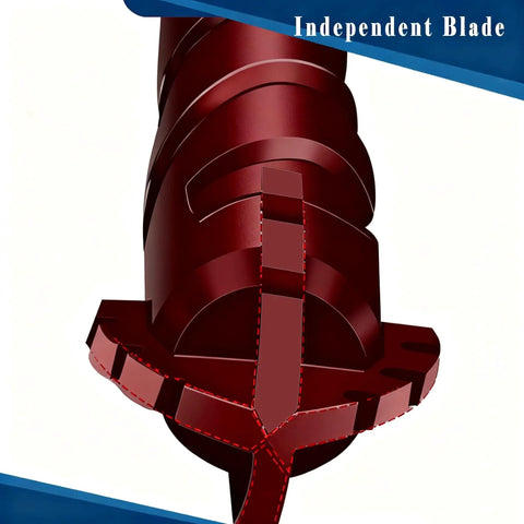 Close-up of red 10 Piece Red One Quarter Inch Serrated Eccentric Masonry Drill Bit Set Pro Grade for precision drilling