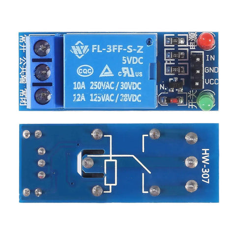 Five Volt One Channel Relay Module With Opto Isolation and High Low Level Trigger for Arduino Raspberry Pi ARM AVR