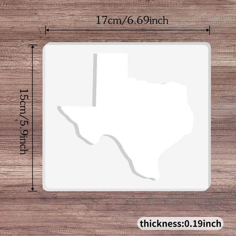 United States Router Template Set Clear Acrylic Inlay Template For Woodworking State Map Jig For Tracing Crafting And Inlay Guides Reusable Durable Template For Texas And Other States, 6.69 x 5.9 inches, thickness 0.19 inch, Texas shape.