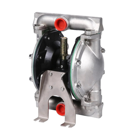 Air-operated double-diaphragm pump for waste oil transfer, 1 in inlet/outlet, aluminum alloy body with PTFE seals, 35 GPM