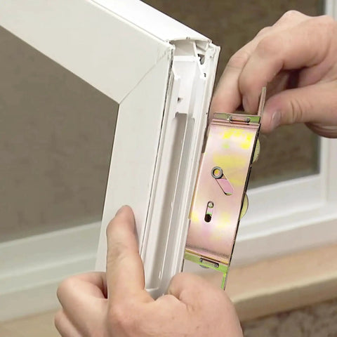 Installing 2 Pack Sliding Patio Door Tandem Roller Assembly For Common Vinyl Sliding Doors with adjustment feature visible