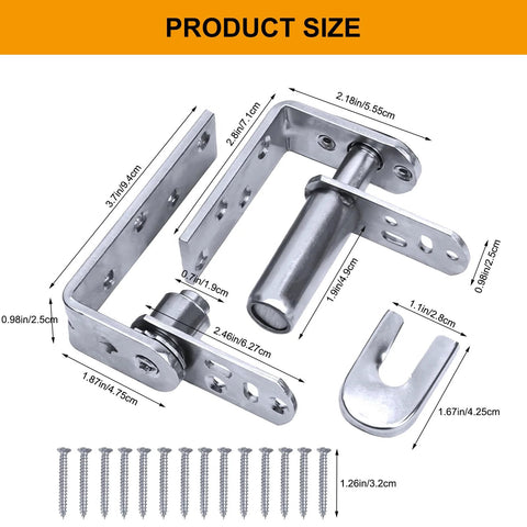 Taluokong saloon door hinges set, 304 stainless steel, 2 self-return, double-swing, 50–110 lb load, includes screws