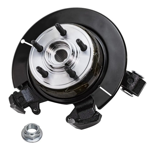 Rear Left Steering Knuckle With Wheel Bearing Hub Assembly For 2007-2010 Ford Explorer Sport Trac Mercury Mountaineer Replacement, Fits 2006-2010 Models, Beefed-Up OE Style Part, Easy Install
