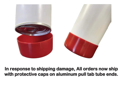 Five Percent Moly Heavy Duty High Temperature Grease NLGI Grade 1 For Construction And Mining, 464 Degree Fahrenheit Drop Point, with protective red caps on tubes