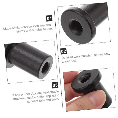 Close-up of Five Pack Barn Door Track Spacers Hardware Kit components, showcasing high-carbon steel construction, sturdy design.