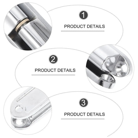 Close-up of 2 Pack Zinc Alloy Door Hinges for Internal Doors Moisture Resistant and Rust Proof Beefy Heavy Duty Screw On Hinges
