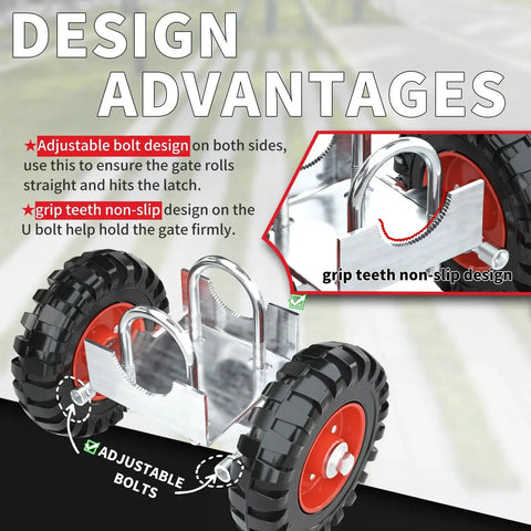 6 Inch Heavy Duty Gate Wheel With Rubber Tire For Chain Link Fence And Sliding Or Driveway Gates Red 1 Pack Rolling Gate Wheel With Durable Steel Plates Automotive Tire Grade Rubber Galvanized Surface For Corrosion Resistance