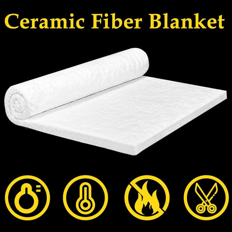 32 Inch By 24 Inch By 1 Inch Ceramic Fiber Blanket Heavy Duty Fireproof Insulation Baffle Rated To 2400F for ovens and kilns