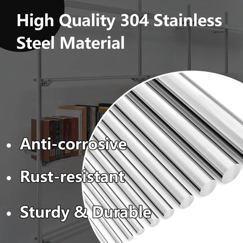 High quality 3/4 in 304 stainless steel rods, rust-resistant and durable, ideal for DIY projects and metalworking.