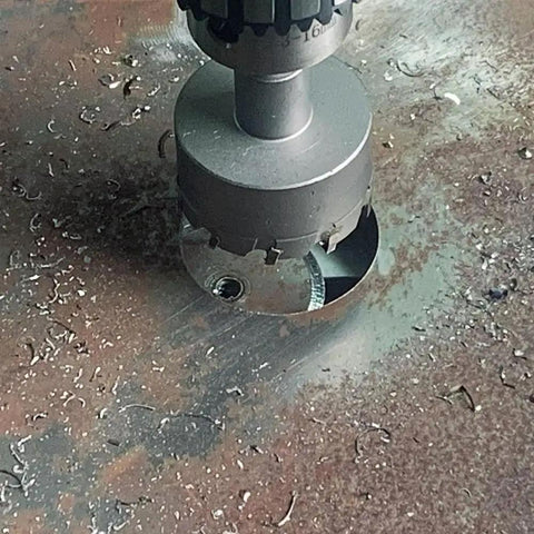 2-Inch Hole Saw Kit With Carbide Tip TCT For Thick Metal And Wood, Universal Arbor Fits Most Drills And Drill Presses, cutting metal