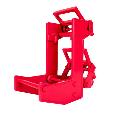 Portable Wall Jack 1000 Lb Capacity For Raising Walls And Beams in red, side view showing malleable iron castings and lever mechanism.