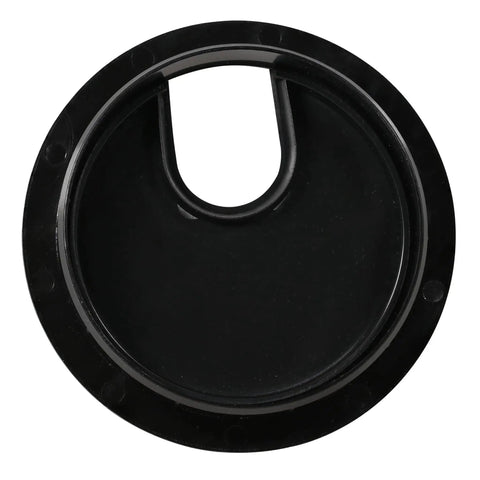5 Pack Black Round Desk Cable Grommets 3 Inch 76mm Two Piece ABS Plastic Hole Cover for Computer Desk