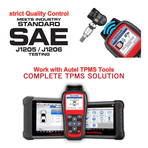 Autel MaxiTPMS sensor kit with 40 MX metal-valve TPMS sensors (315/433 MHz) and programming tool