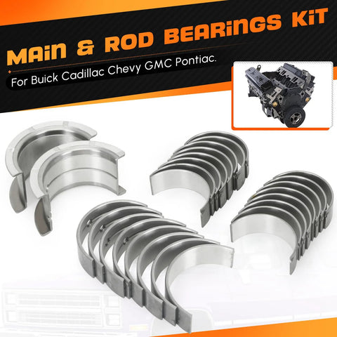 Beefed-Up Main And Rod Bearings Kit For Chevy GM 1968-2002 SBC V8 Engines 5.7L 5.0L 350 305 327 307 Drop-In OE-Quality Replacement