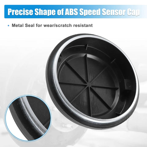 Rear Hub Bearing ABS Speed Sensor Cap Fits Kia Sorento 2015-2020 And Hyundai Genesis G80 G90 2017-2022, black plastic with metal seal