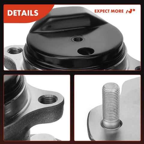 Close-up of rear wheel bearing and hub assembly 5 lug for Nissan Sentra 2013 2019 two pack beefed up high load capacity